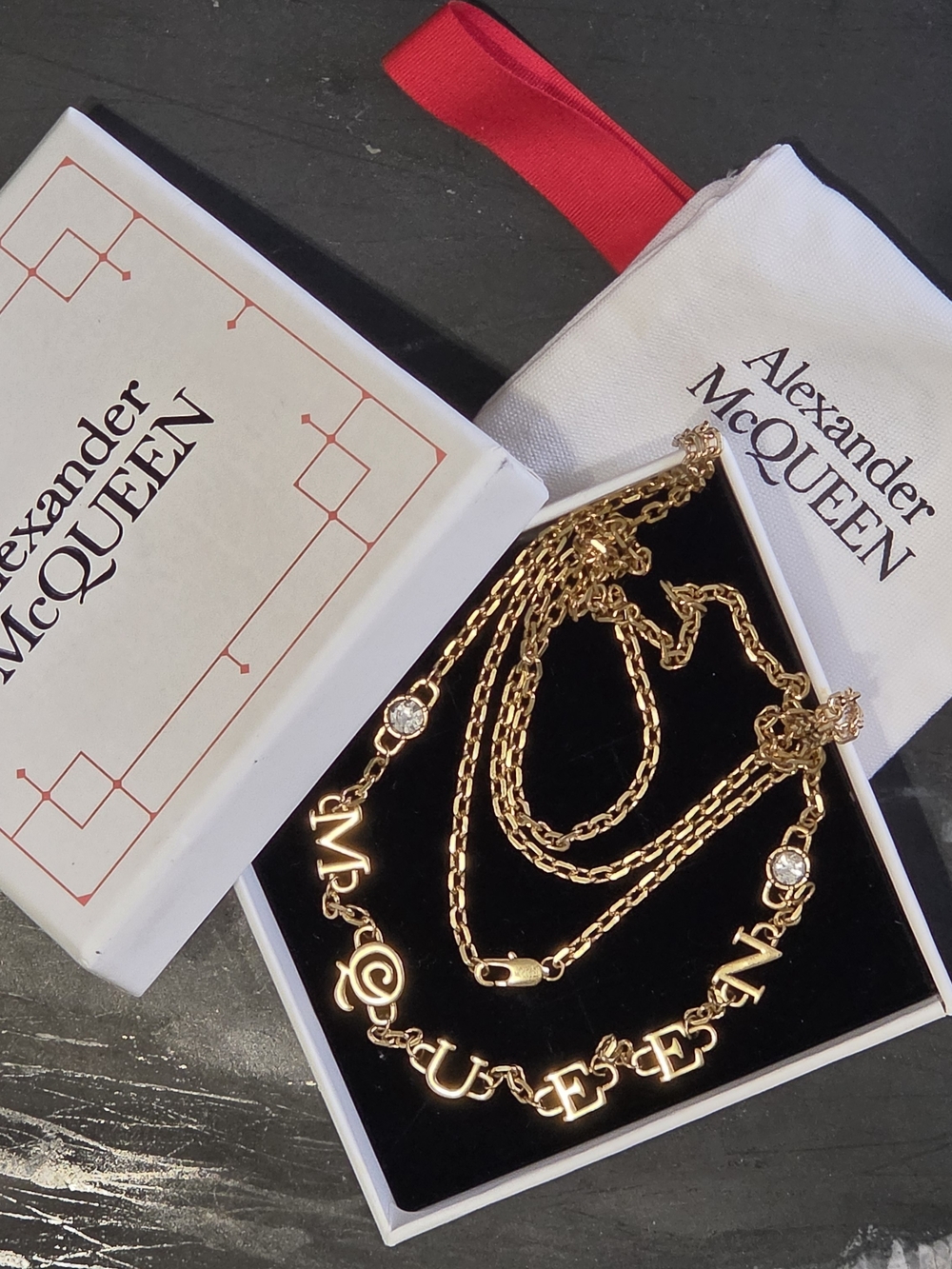 Alexander McQueen Logo Chain Necklace